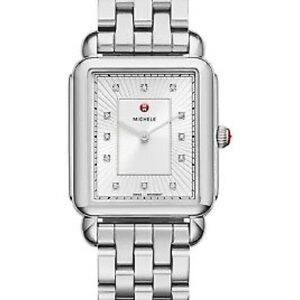 Michele Deco ll Diamond Dial Luxury Watch with 2 Bands